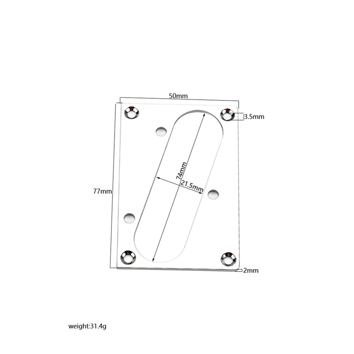 Conversion Pickup Mounting Ring - Humbucker Telecaster Bridge