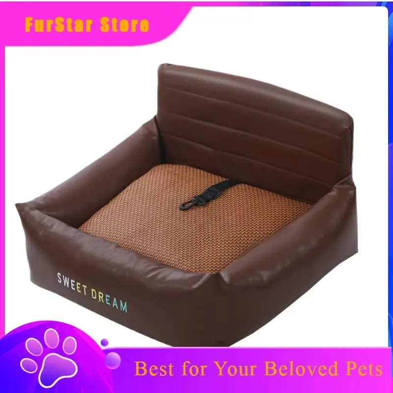 FurStarSummer Cool Pet Car Seat Bag Portable Dog Carrier For Small Dogs Cats Safety Sofa Dog Carrier Hammock Car Seat Protector
