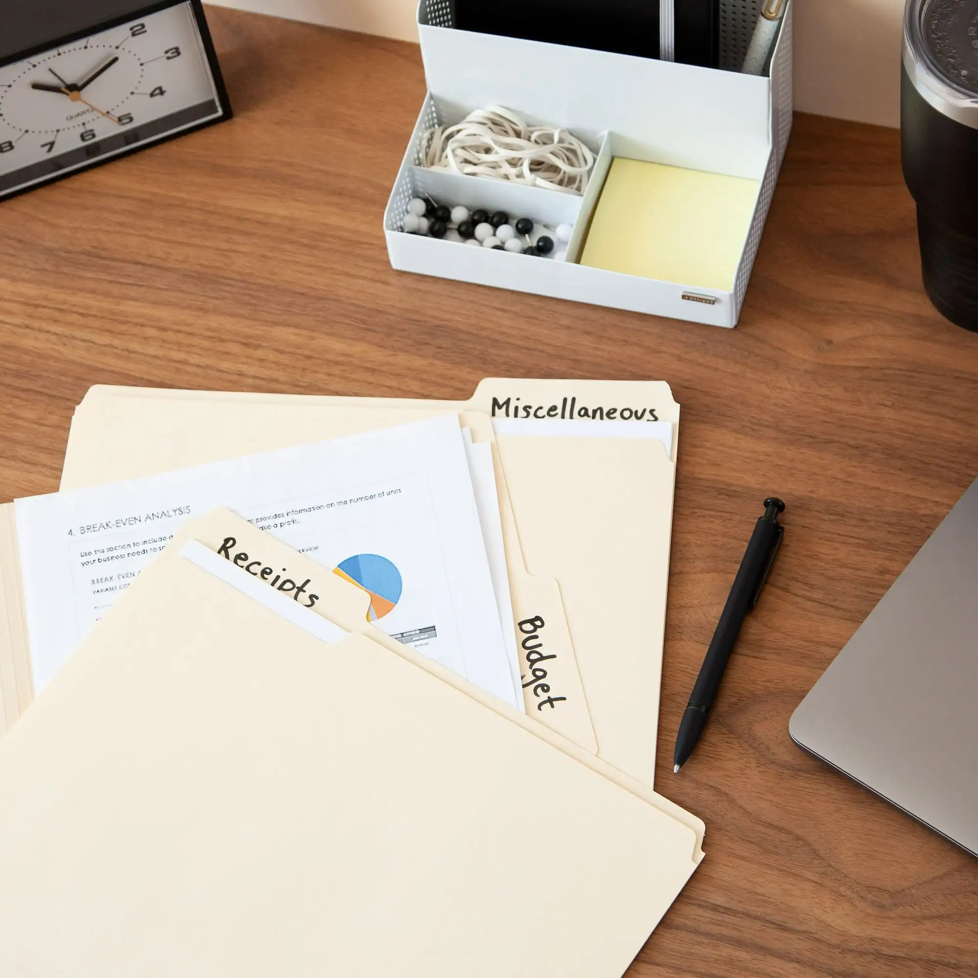 

(4 pack) Pen+Gear File Folders, Letter, Manila, 1/3 Cut, 150 Count