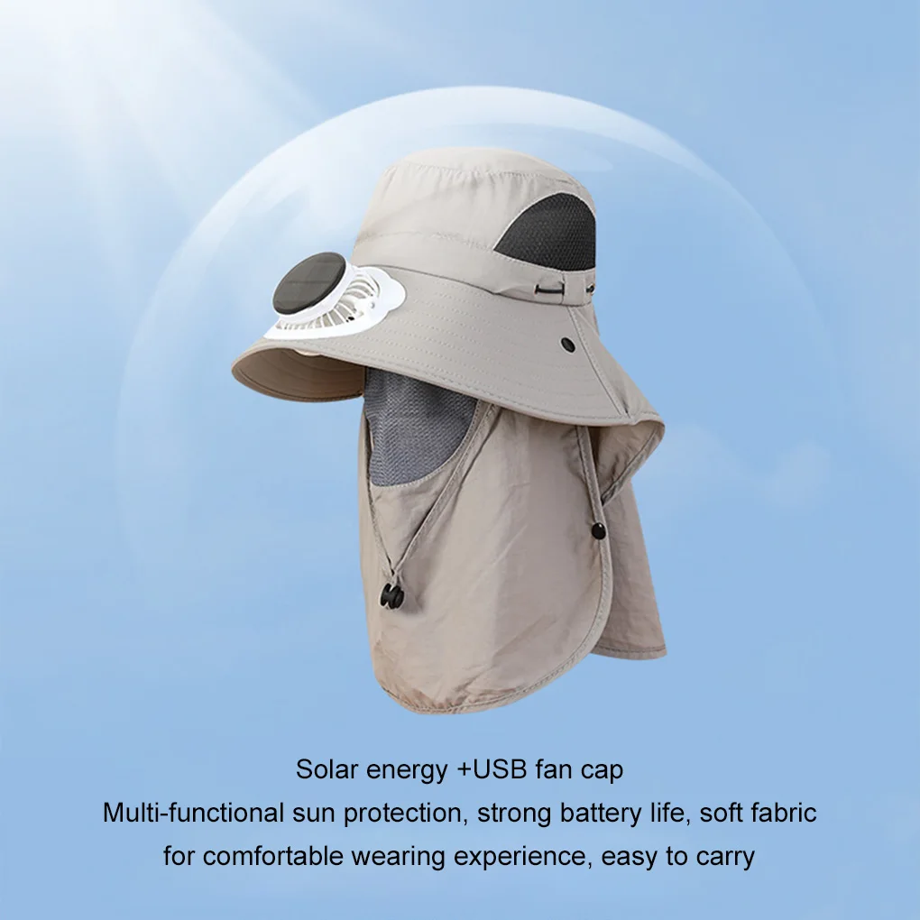 Kapelusz z wentylatorem ładowanym solarnie, do pracy na zewnątrz, osłona przeciwsłoneczna, kapelusz przeciwsłoneczny do zbioru owoców, kapelusz przeciwsłoneczny do ogrodu herbacianego, ochrona przed słońcem, przygody na świeżym powietrzu, ochrona przed słońcem.