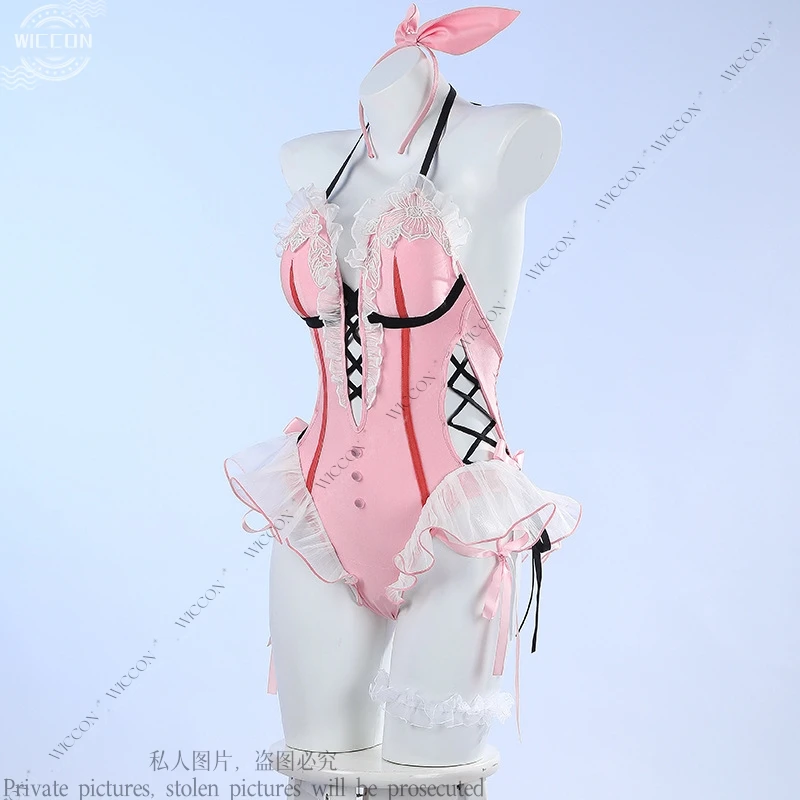 Feria Shen Cosplay Costume Game NARAKA Cos BLADEPOINT Jumpsuit Swimwear Pink Cute Woman Man Party Gift Role Play Halloween Party