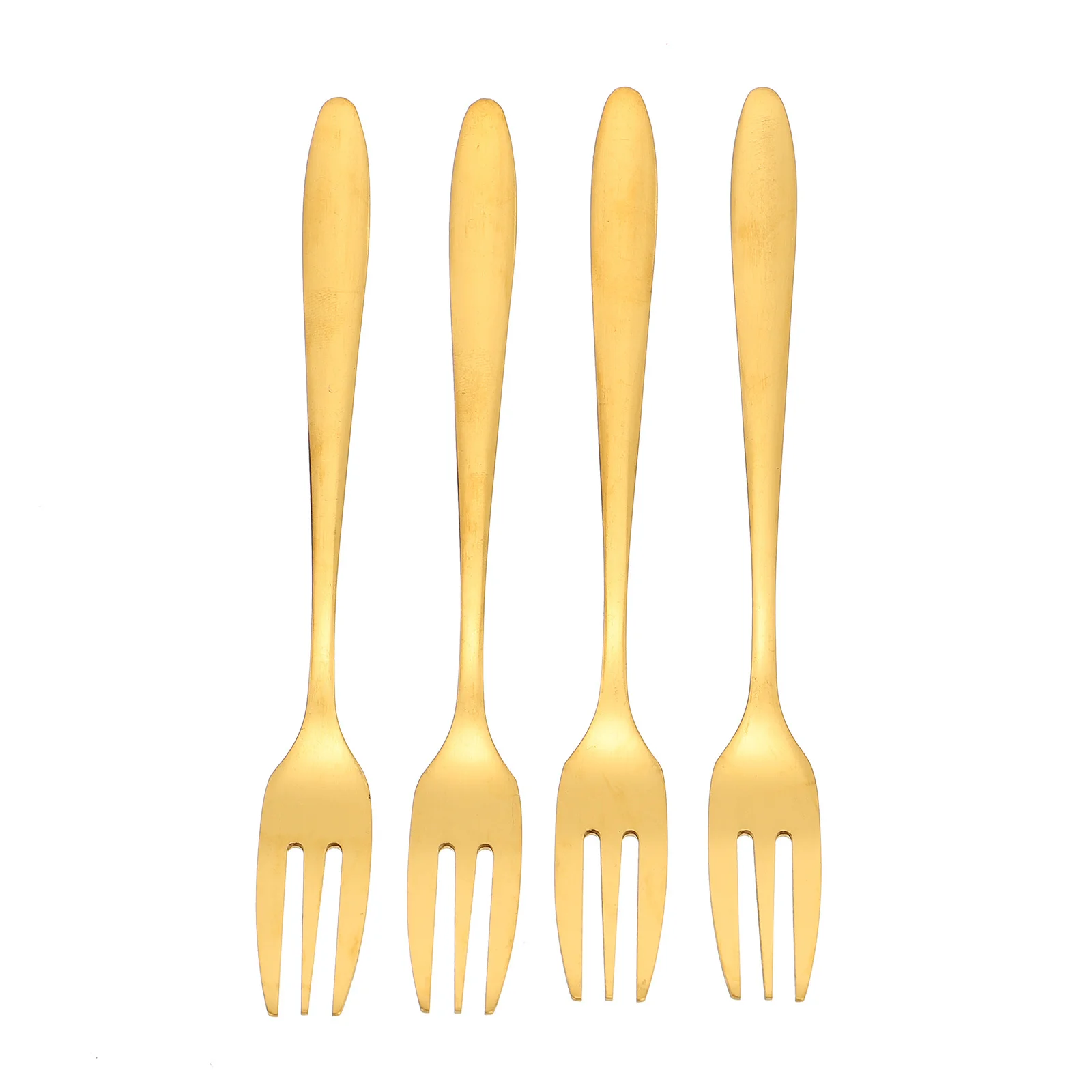 

4Pcs Fruit Forks Stainless Steel Three Prong Cake Forks Food Picks for Birthday Party Dessert Snacks Appetizers