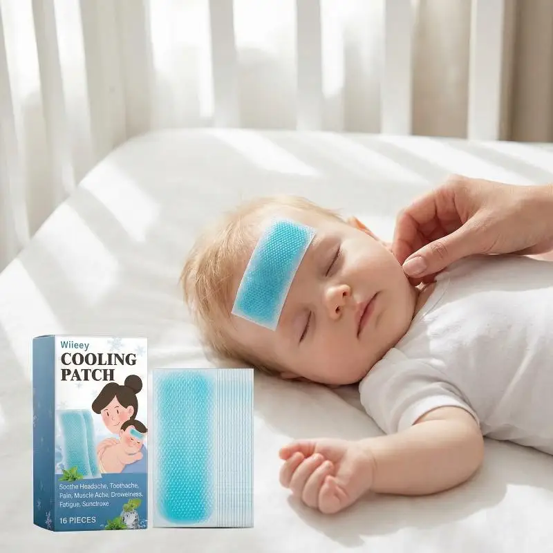 

Gel Cool Patch for Fast Body Cooling 16pcs Blue Long Lasting Cold Relief for Summer Fever and Sports Activities