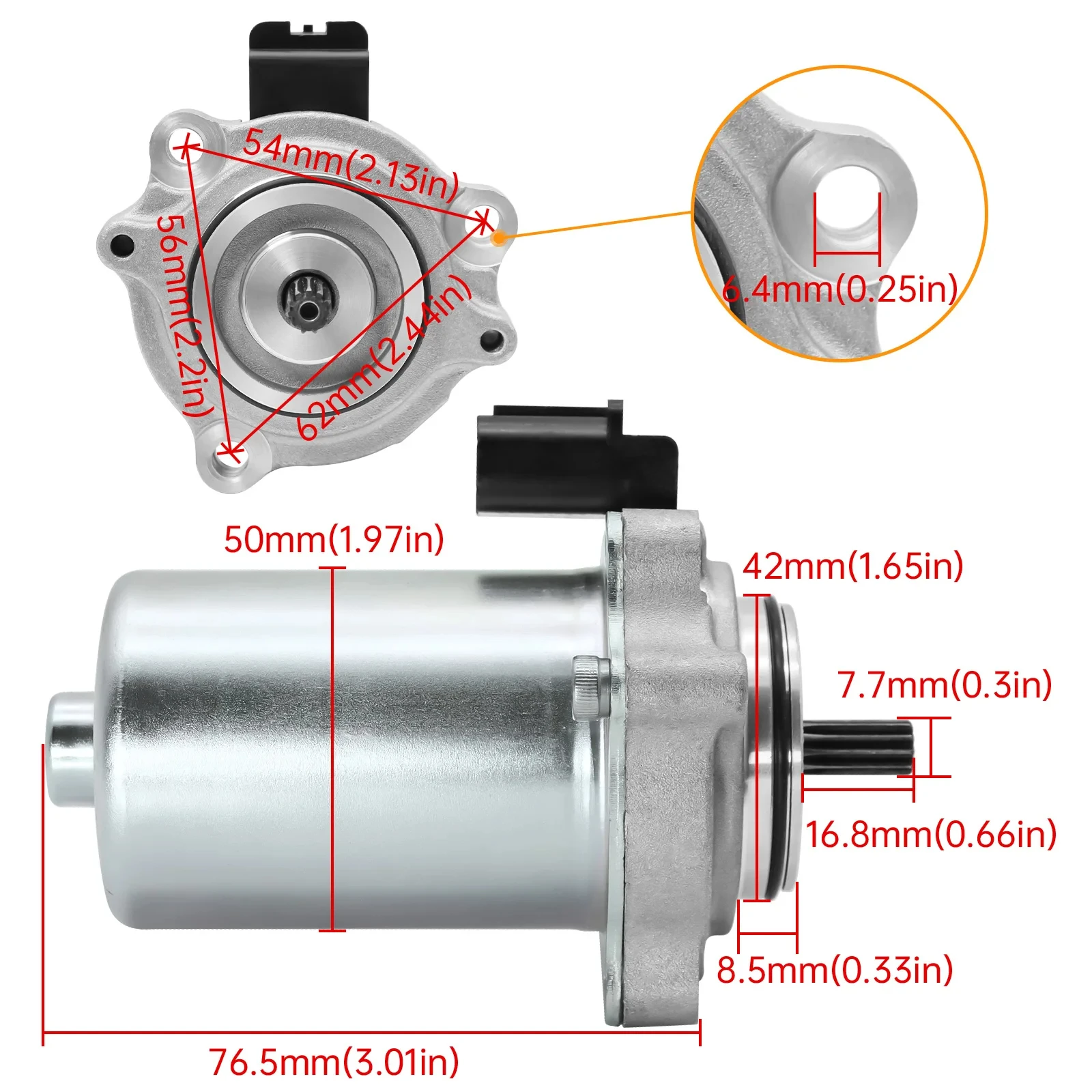 Starter Motor Fit For Honda TRX500FE TRX500FE1 TRX500FE2 TRX500FPE TRX500FA5 TRX500FA6 Foreman Rubicon 500 ES DCT 31300-KVZ-631