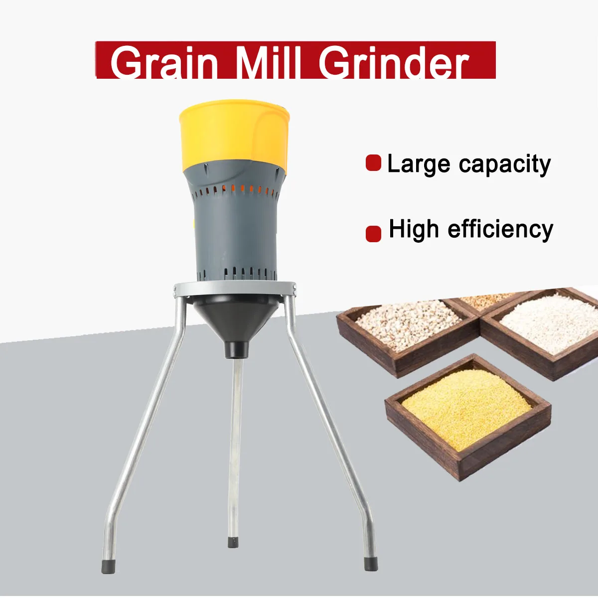 

Электрическая мельница 1000 Вт, 25 л, 110 В, машина для измельчения сухого зерна для кукурузы, пшеницы, зерновых, 19000 об/мин с 5 ситами (2/3/4/6/8 мм)