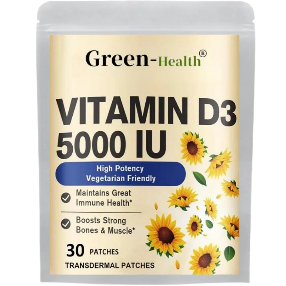 

30 Patches Vitamin D3 Transdermal Patchesfor Supporting Cardiovascular Health, Strong Bones & Muscle Function