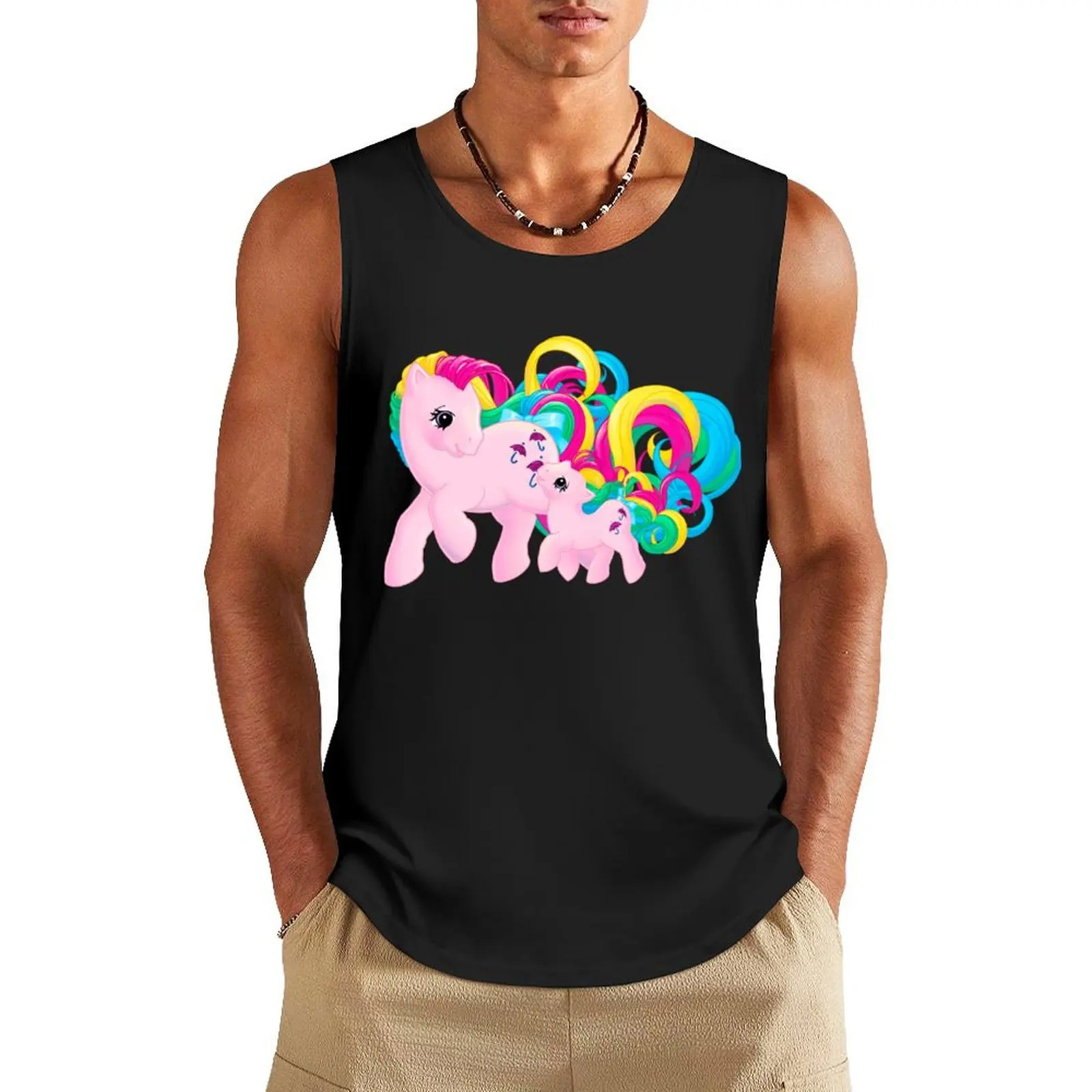 

MLP Parasol and Baby Parasol Tank Top basketball men gym clothing Sports clothing bodybuilding t-shirt