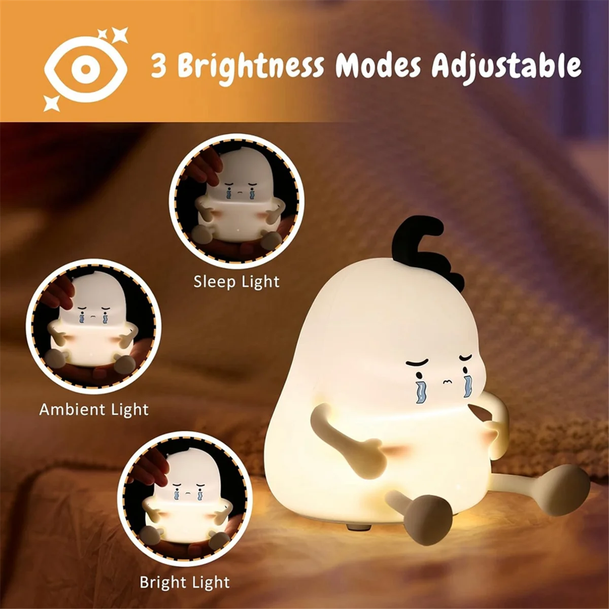 Chubby Silicone Nightlight Bedroom Desktop Ornaments Gift Atmosphere Silicone Pat Lamp