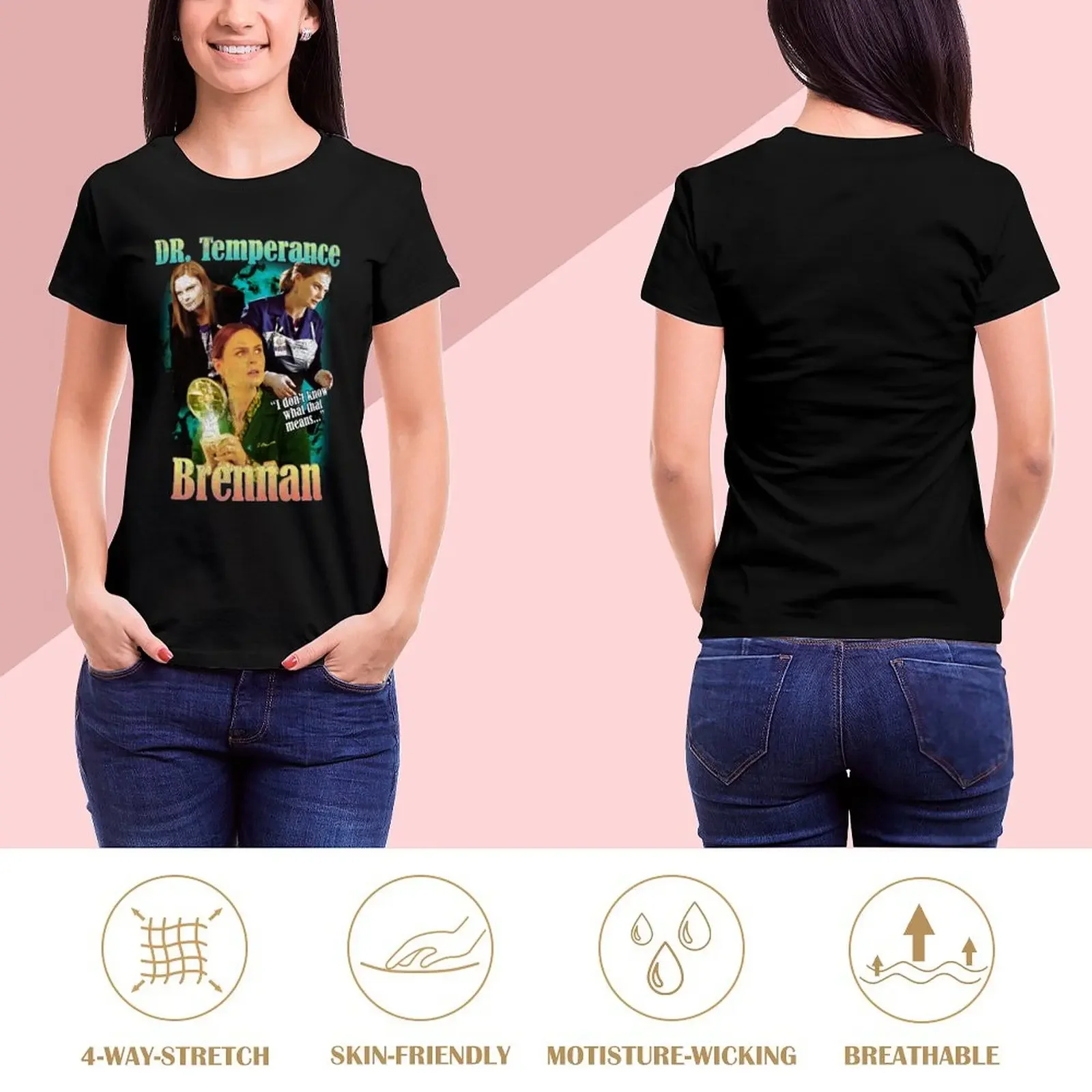 VINTAGE - Bones, Dr. Temperance Brennan T-Shirt anime clothes anime plus size tops t-shirts for Women loose fit