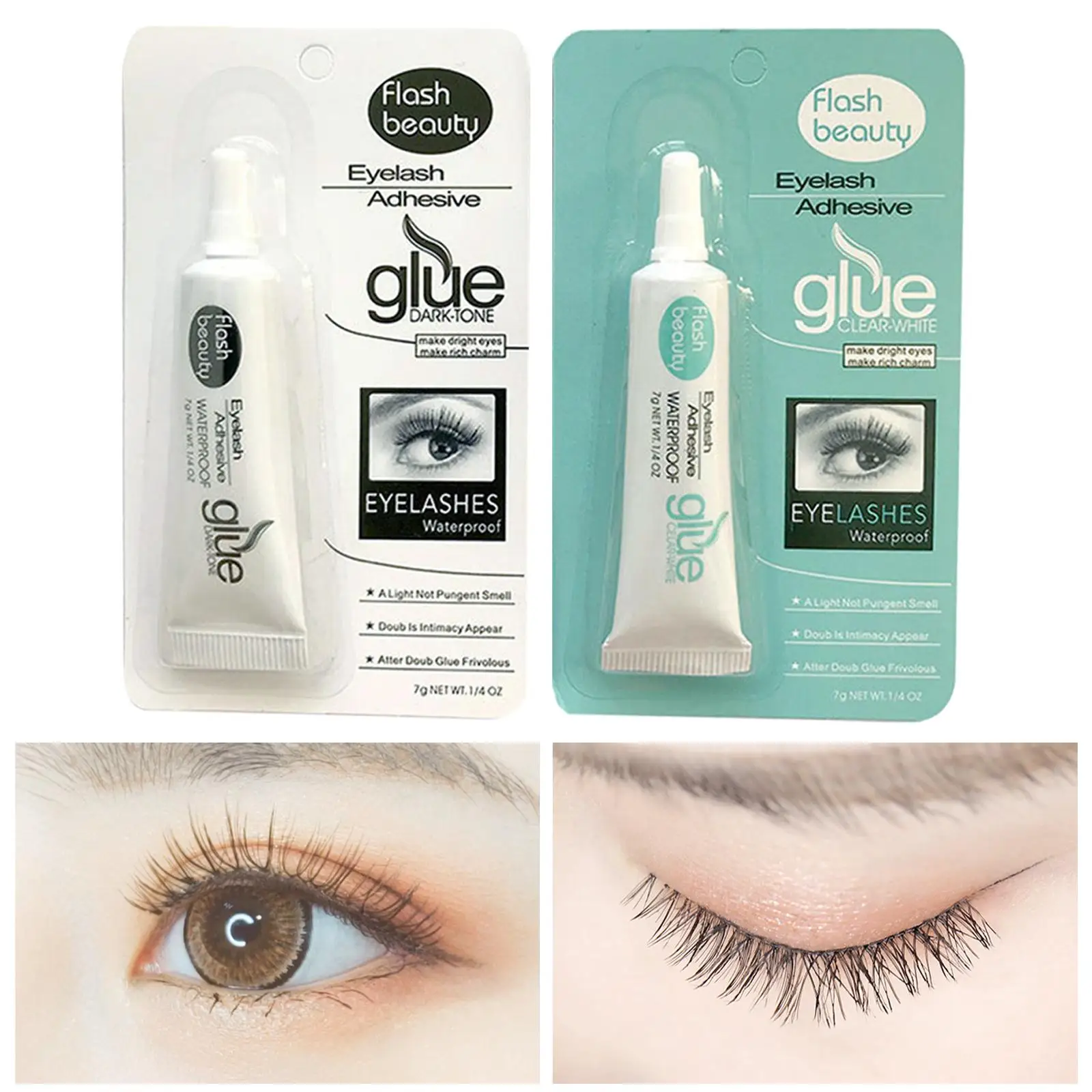 Wimpernkleber, wasserfester Wimpernkleber für falsche Wimpern, Streifen, Wimpern, Anfänger