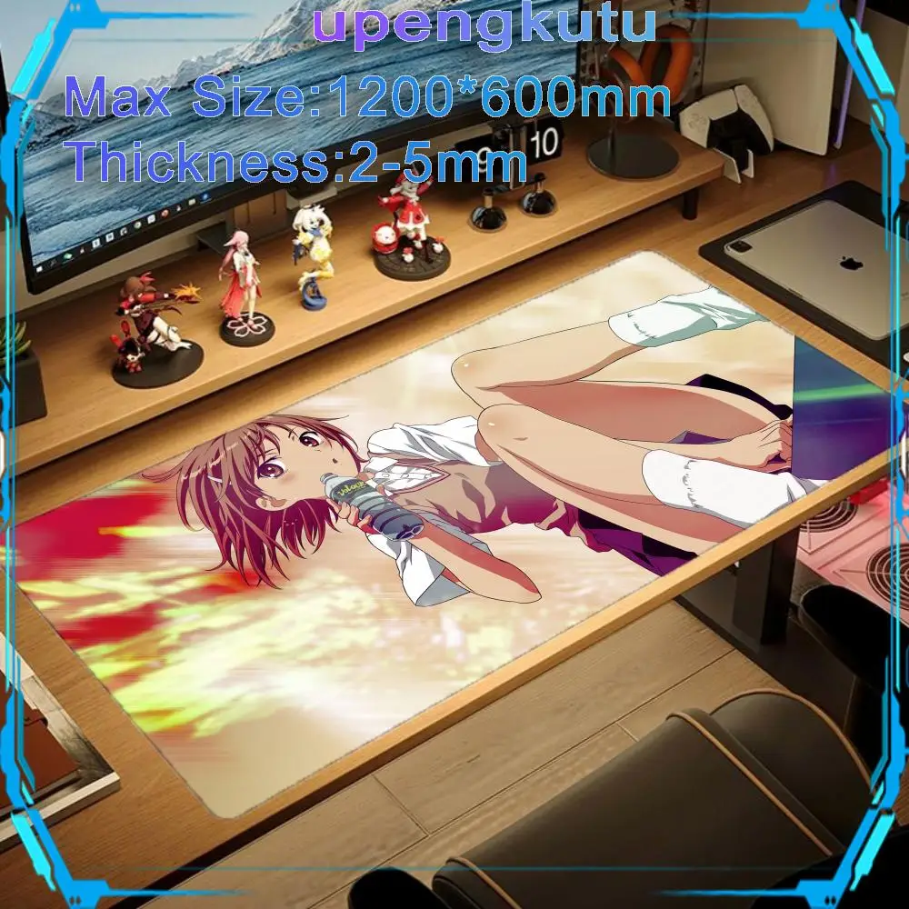 A_a_Certain_Magical_Index Offices accessories Gaming Keyboard Overlock Gaming mouse pads Cartoon Rubber Otaku Keyboard Pad