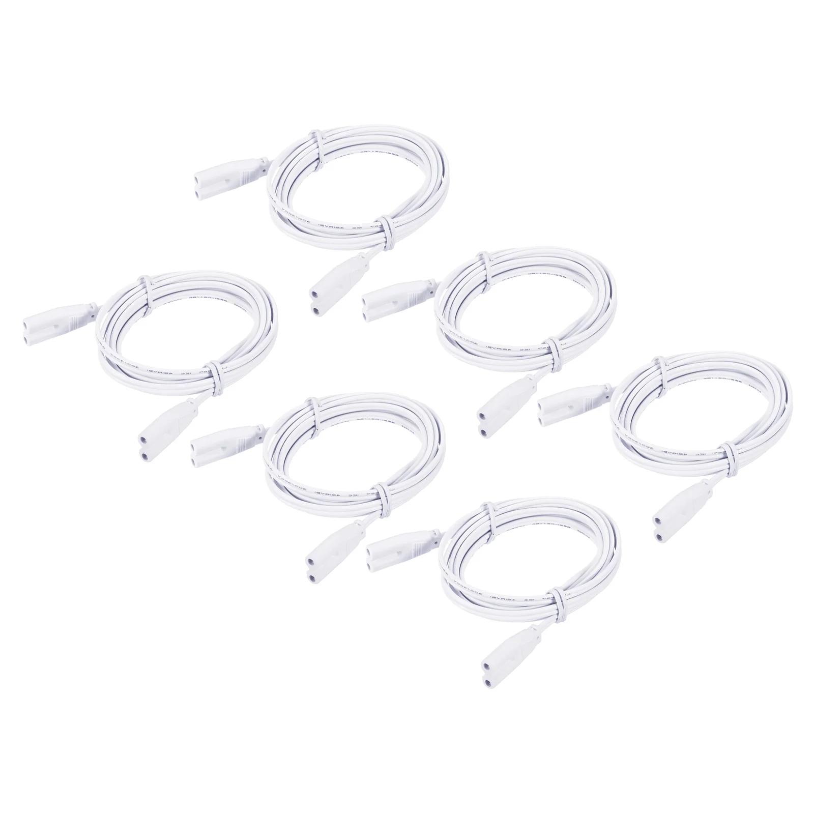 6Pcs 20cm-150cm 2 Pin Double End Light Link Cords Extension Cable Lamp Connecting Wire Connector for T4 T5 T8 LED Light Tubes