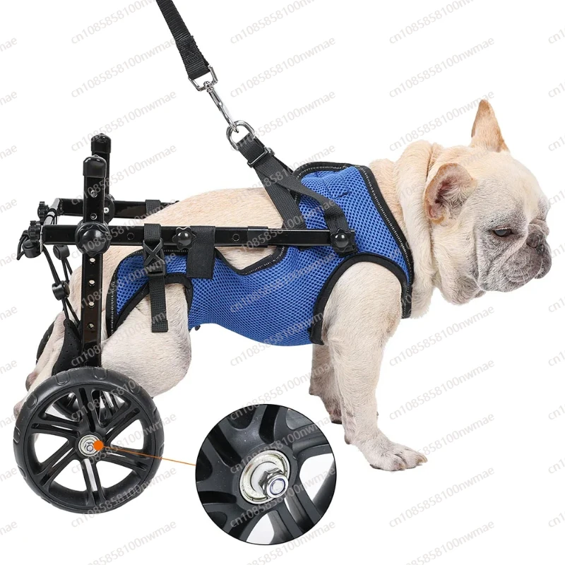 Big Wheel Disabled Dog Wheelchair Pet Back Leg Paralyzed Injured Weak Walker Cat Dog Disability Walker Adjustable Aid Vehic