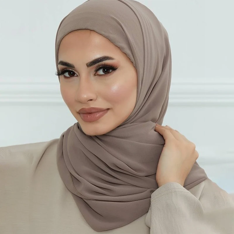 Fashion Instant Hijab with underscarf Chiffon Hot Selling High Quality Hijabs Scarf Shawl