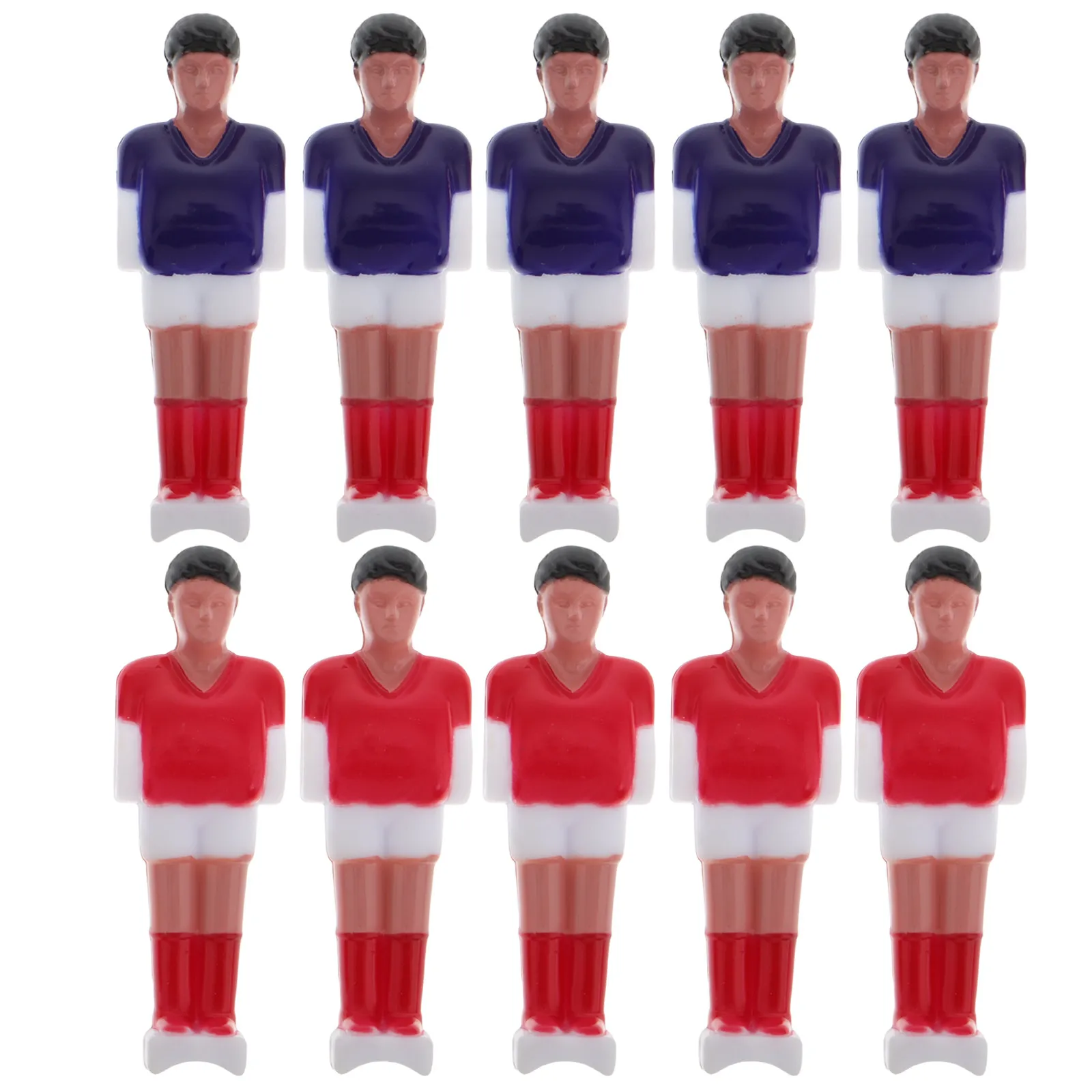 

10Pcs Resin Table Soccer Players Mini Foosball Figures Replacement Parts for Foosball Table Repair Portable Fun Relaxation