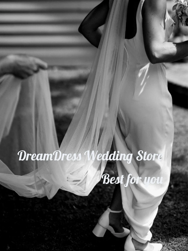 DREAM Customized Spandex Mermaid Wedding Dresses Corset Top Hollow Out Simple Bridal Gowns Sweep Train Back Zipper 2024