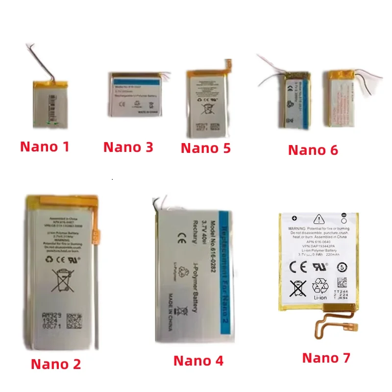 HQSBEST New Battery  Replacement For IPOD Nano1 nano 2 nano 3 nano 4 nano 5 nano 6 nano 7