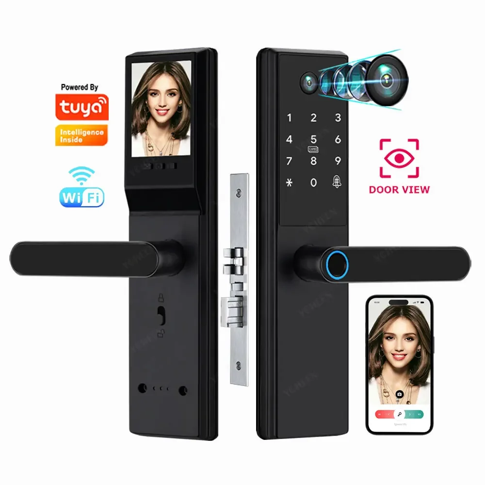 Polyglot Tuya Wifi Camera App Digital Smart Lock Fingerprint Password Intelligent Lock Rfid Nfc Card Keyless Electronic Lock