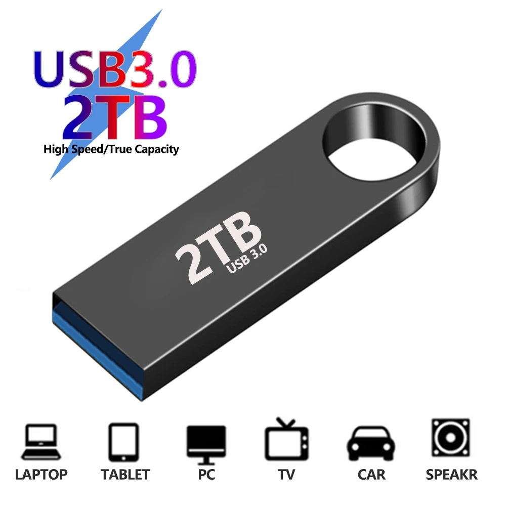 Высокоскоростной USB 3.0 2 ТБ Металлический Pen Drive 1 ТБ Cle Usb флэш-накопители 512 ГБ 128 ГБ Флешка Usb-накопитель для оборудования xiaomi mijia