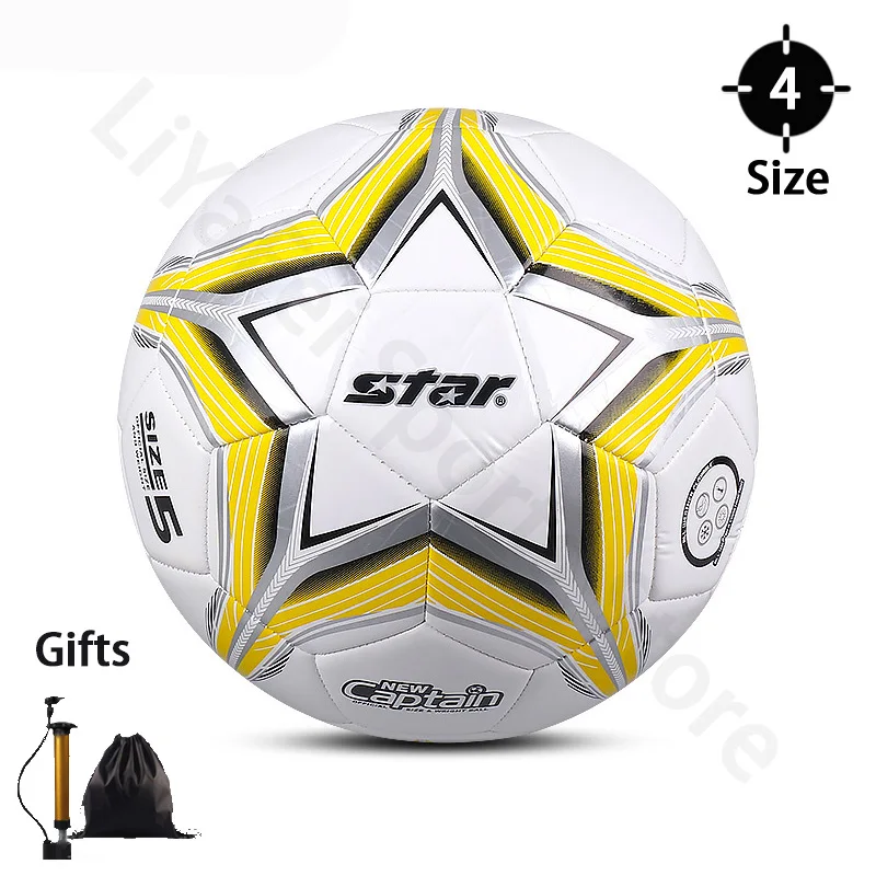 SB878C estrella tamaño 4 5 adultos jóvenes balones de fútbol exterior interior estándar pelotas de fútbol sala entrenamiento partido fútbol nuevo CAPTIAN