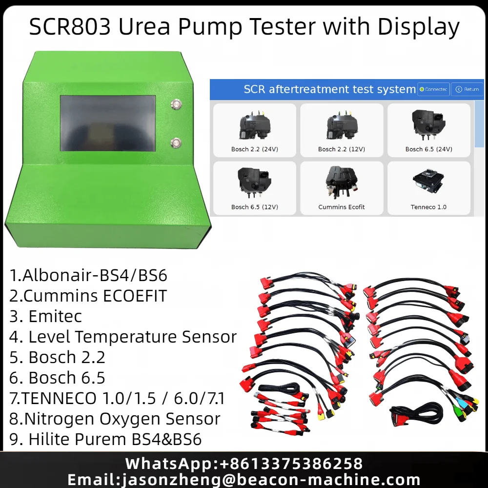 

SCR803 Nox Sensor Urea Pump Tester Dosing Doser Pump Testing Machine for Bosch 2.2/6.5 Ecofit Tenneco Albonair BS4/BS6