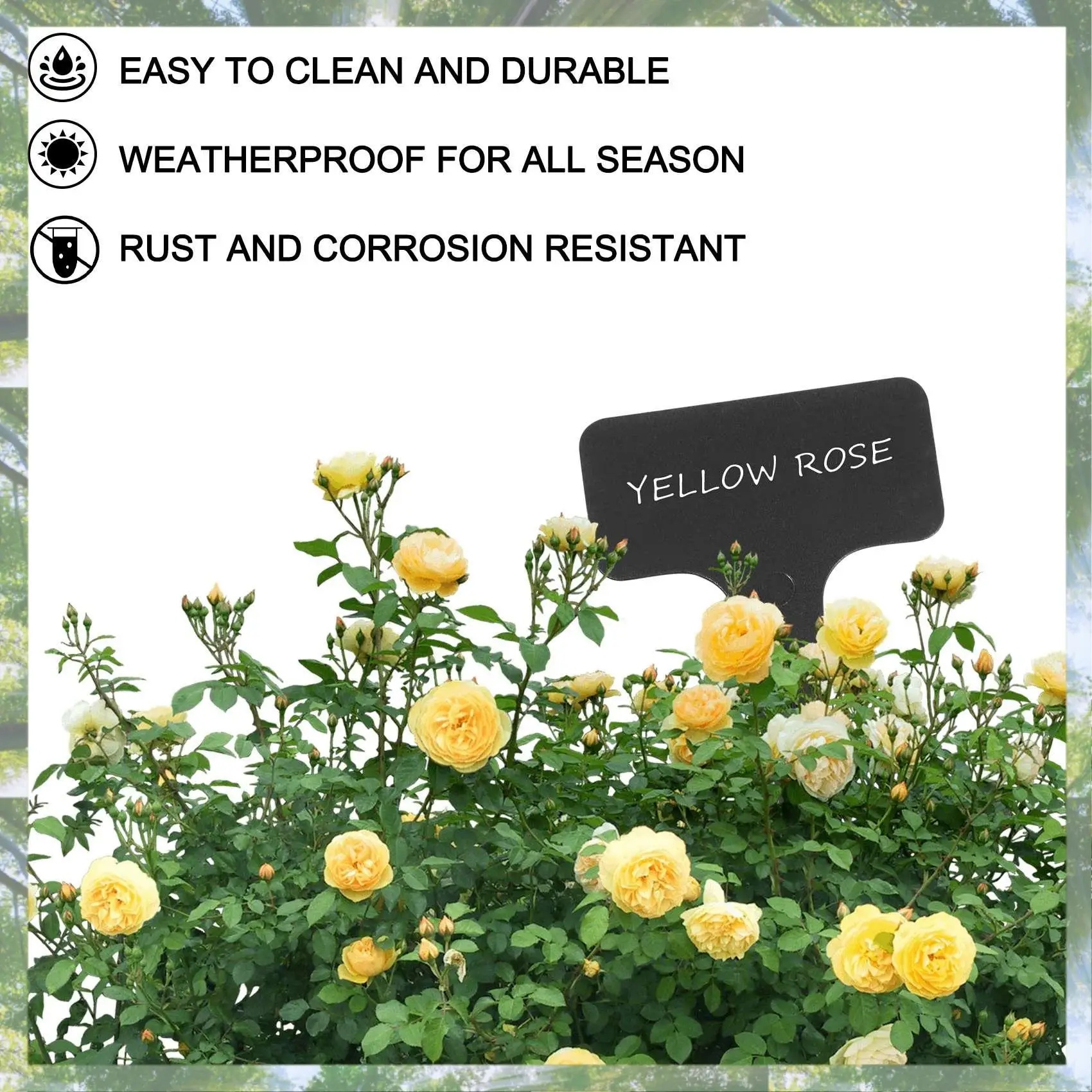 

Premium-101Pcs/Set Black Plant Labels Water T-Types Plant Tag Reusable Nursery Garden Labels Plant Markers For Flower Vegetables