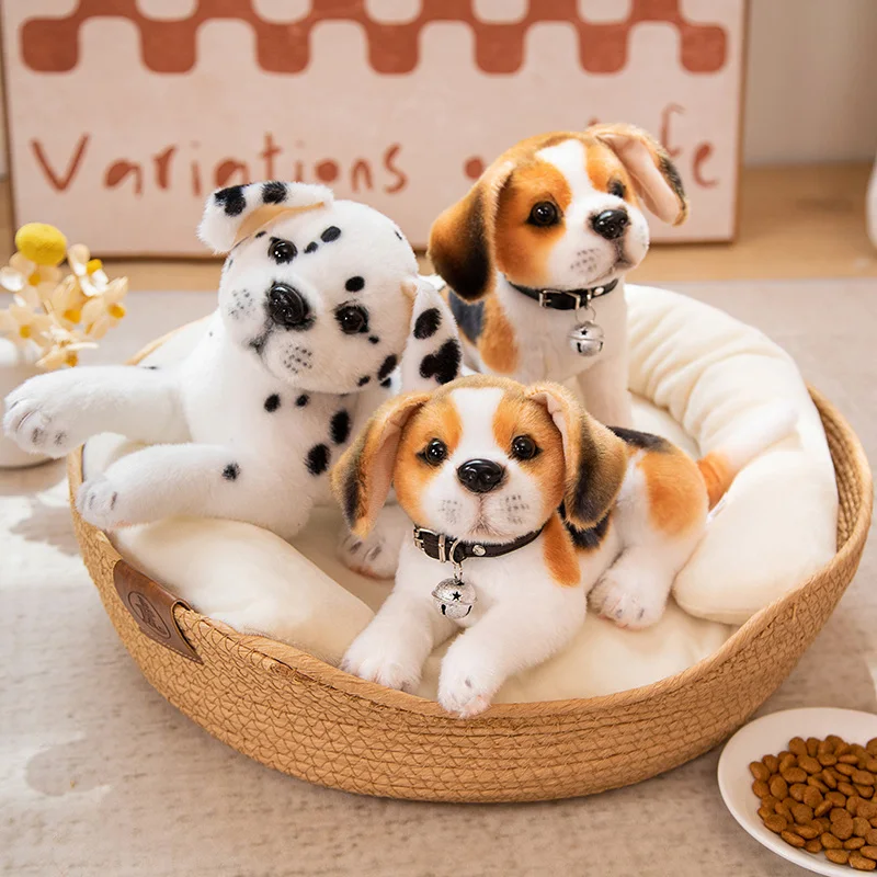 25/30cm New Dalmatians Dog Plush Toy Cute Stuffed Realistic Beagle Spotted Puppy Doll Home Decor High Quality Kids Birthday Gift