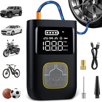 150PSI Cordless Tyre Inflator 4000mAh Electric Car Air Pump,LED Light, Portable Air Compressor with Tyre Pressure Gauge for Car
