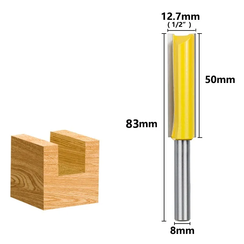 Hampton Gerade Router Bit 8mm Schaft Extra Länge Schneiden Durchmesser Zapfen Cutter für Holzbearbeitung Holz Cutter Werkzeug – Detail 4
