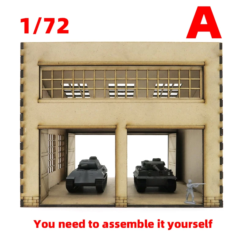 Architektonisches Modell zum Zusammenbauen, Sandtisch, Lagerhaus, Lagerraum, Getreidespeicher, Scheune, Diorama, Maßstabsgetreues Modellbauset 1/72 – Detail 2