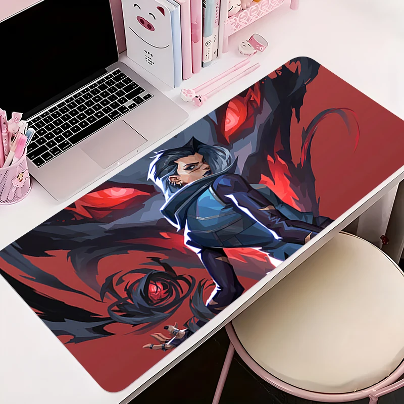 Mousepad pc acessórios de jogos armário de computador tapete estendido antiderrapante hd mouse pad anime teclado escritório v-valorant tapete de mesa