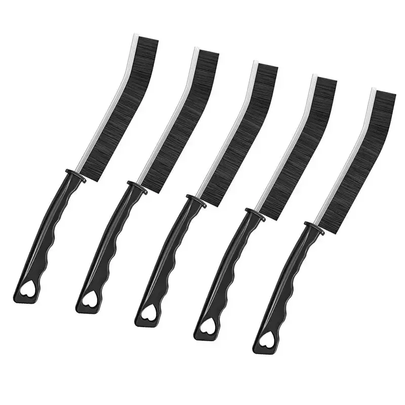 5 pçs escova de limpeza de fenda, escova de cerdas duras, escova de limpeza de telha multifuncional, para telhas de cozinha do agregado familiar do banheiro