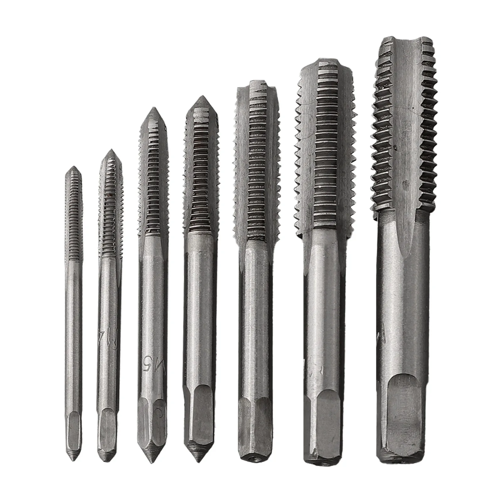 7Pcs M3- High Speed Steel Metric Straight Fluted Screw Thread Tap Drill Bits Set  Practical Tool Parts