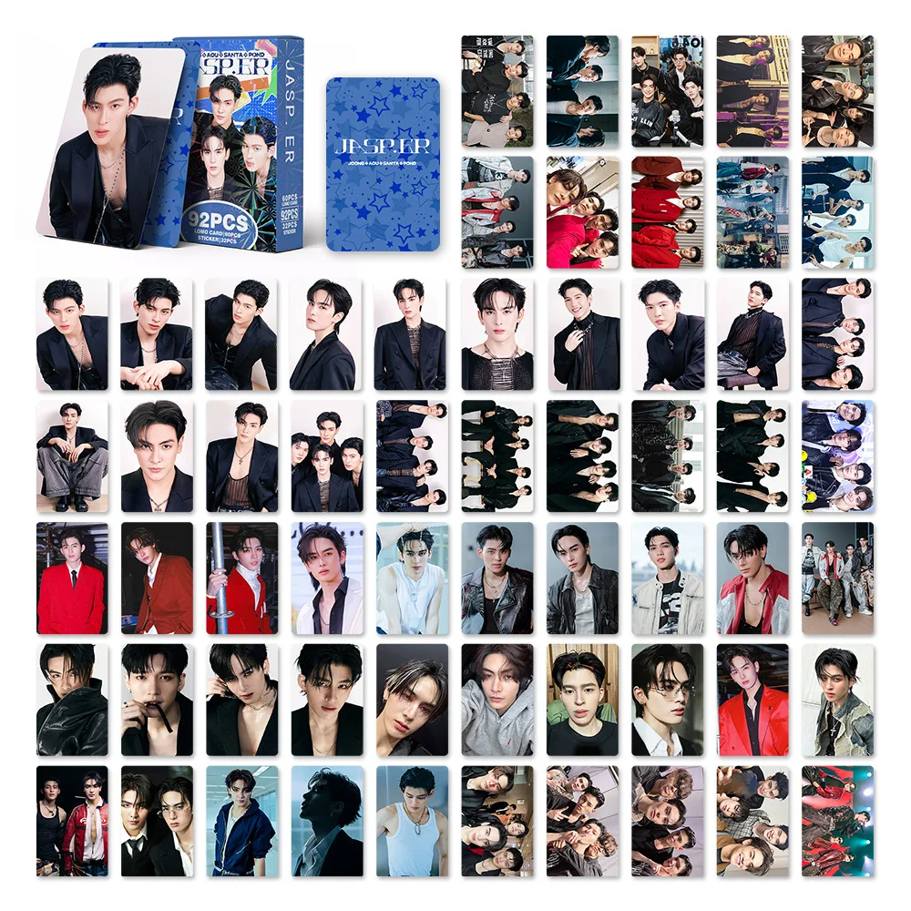 Estrela tailandesa jasp.er idols 92 pçs/set photocards adesivos joong ao santa lagoa moda lomo cartões decalques fãs colecionáveis presentes