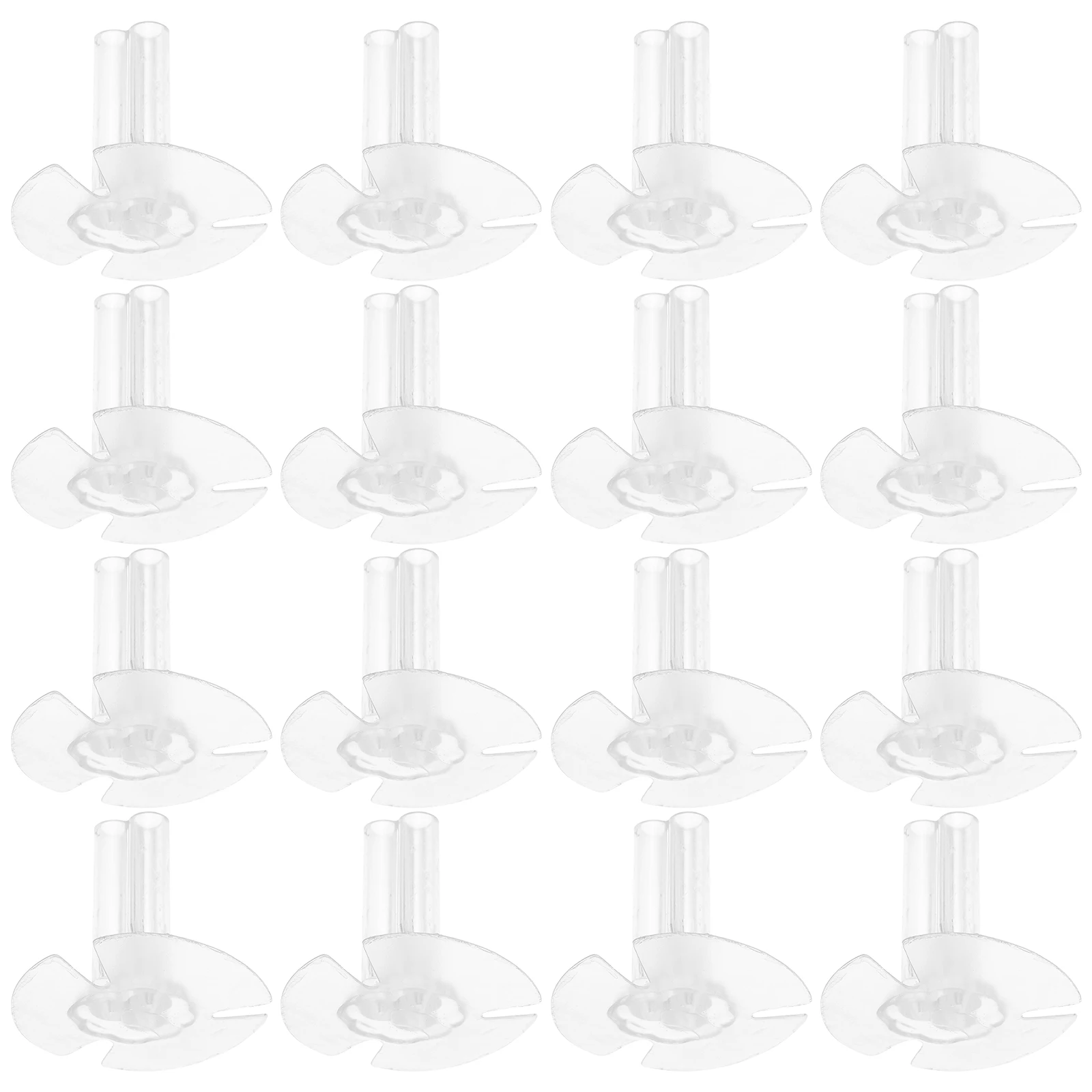 

30Pcs SelfAdhesive Flower Stand Circular Three Hole Design Clear Flower Base For Vase Arrangement Decorative Holder