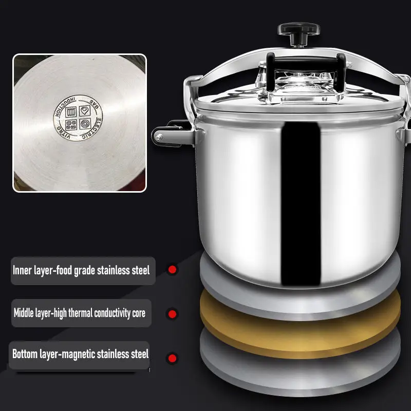 NewIn Stock 23 Qu · art Pressure Canner aman dan Explosion-Proof Stainless Steel 304 Pressure cooker untuk Gas dan I