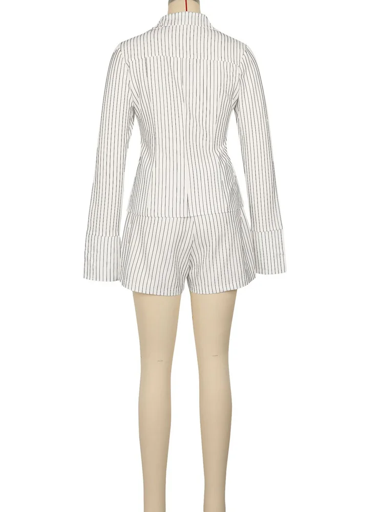 Beyprern جديد شيك الدانتيل متابعة الأبيض بلوزة مخططة قميص بلوزات ومطابقة مجموعة تي شيرتات قصيرة للأطفال النساء الثقوب رياضية مجموعة وتتسابق كلوبوير