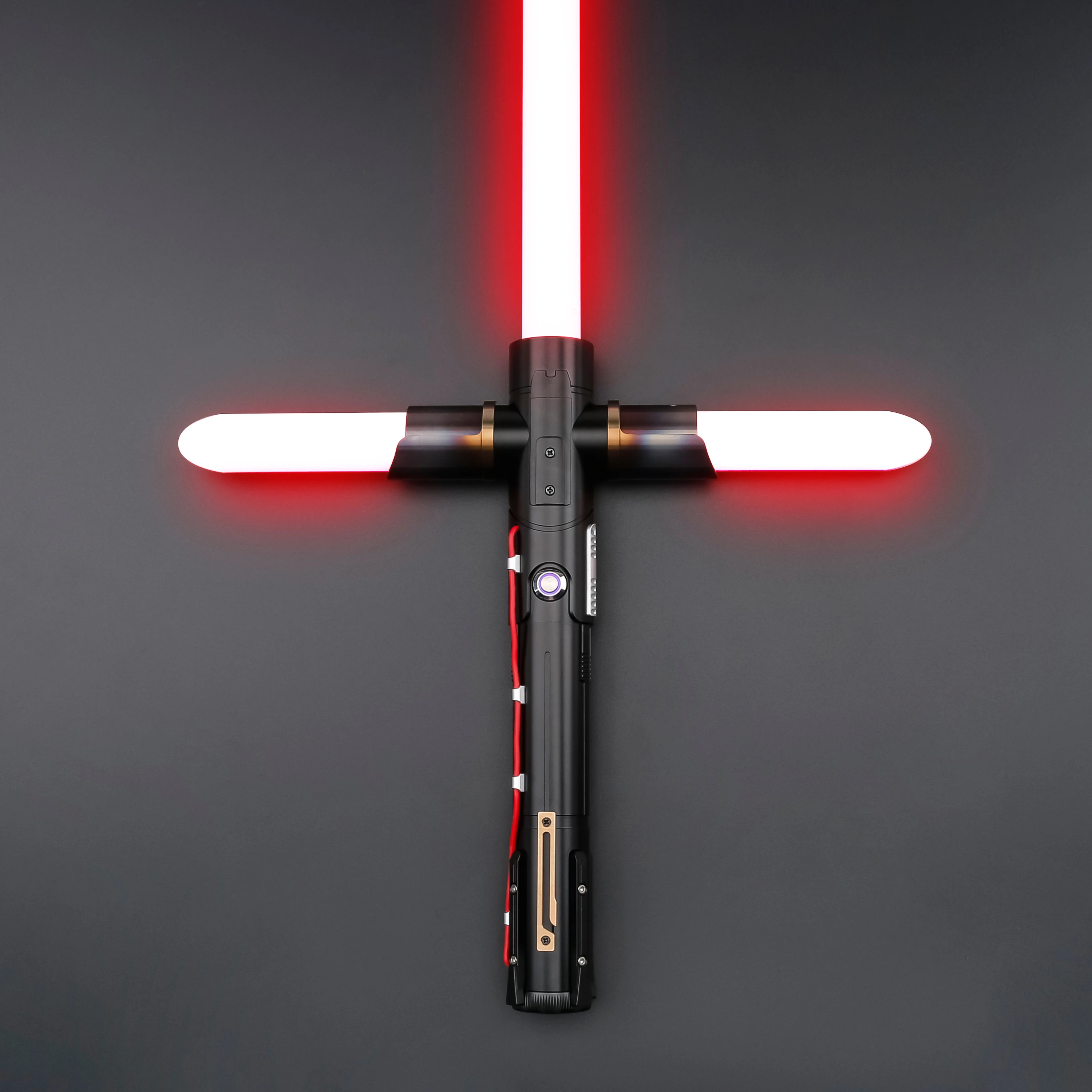 TXQSABER Kylo Ren Lightsaber Crossguard Saber 3 Neopixel Blades Kylo Ren Special Edition Heavy Combat Laser Sword Jedi Cosplay