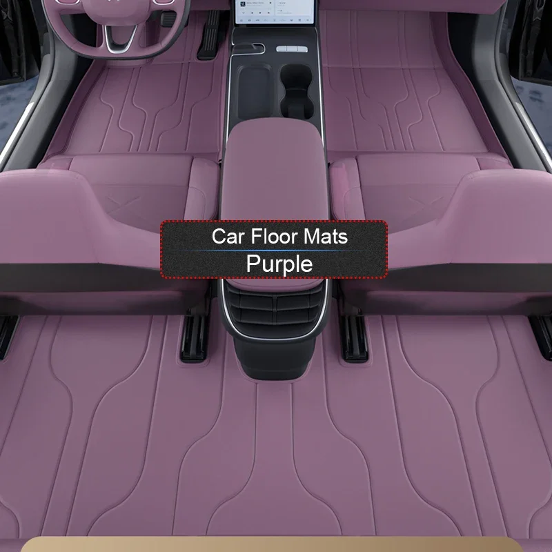 Custom Nappa Leather Anti-Slip Car Foot Protect Mat Luxury Waterproof Floor Pad Interior Accessory For NIO ET5T 2024-Present