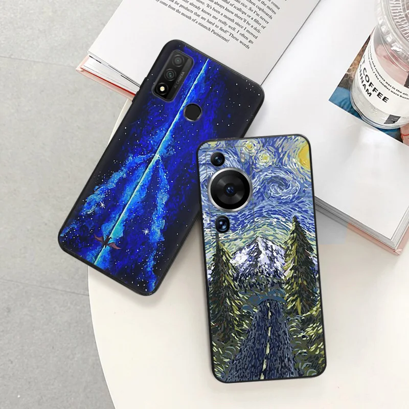 Soft Case for Honor 70 90 Magic5 Pro X6 X7 X8 a X9 b Huawei P40 P30 P20 Smart Life Highway Starry Night Space Phone Cases Cover