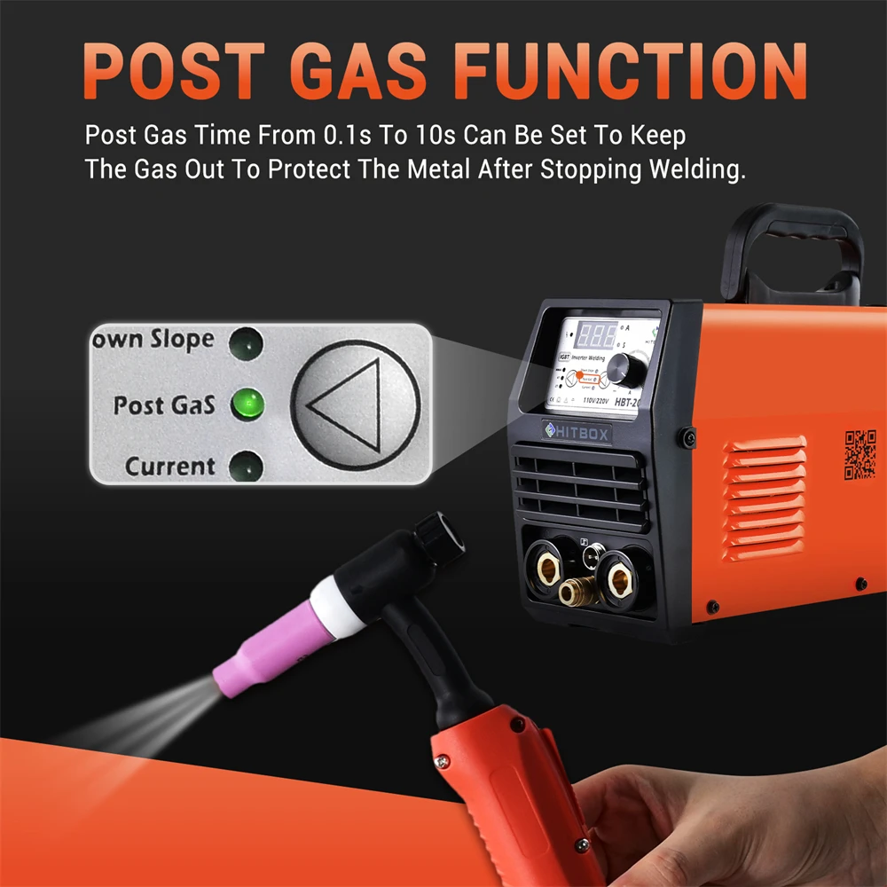 HITBOX-DC Tig máquina de solda, 200A soldadores TIG MMA ARC vara, inversor IGBT, HBT2000, 220-240V, 2T, soldador 4T