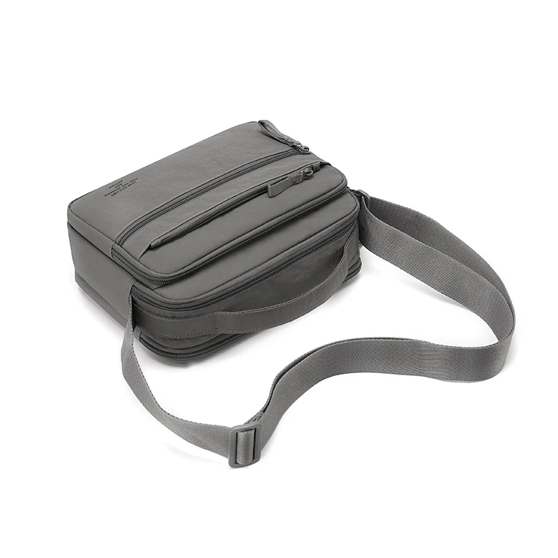 Leichte Herren-Umhängetasche aus Oxford-Stoff – Mehrschichtige, robuste Schultertasche für den täglichen Pendelverkehr und Reisen – Schulter-Brusttasche – Detail 12