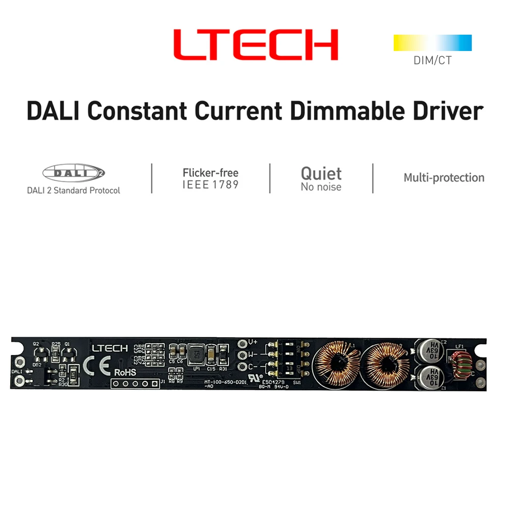 LTECH DALI CCT Constant Current LED Driver DT8 Dimming Special for Magnetic Absorption Lamp and Linear STUCCHI Standard Housing