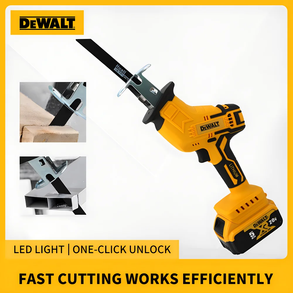 DEWALT  Brushless Reciprocating Saw  Wood/ Metal /Pipe/ Tree Cutting  Cordless Power Tools Electric  Household Woodworking Tools