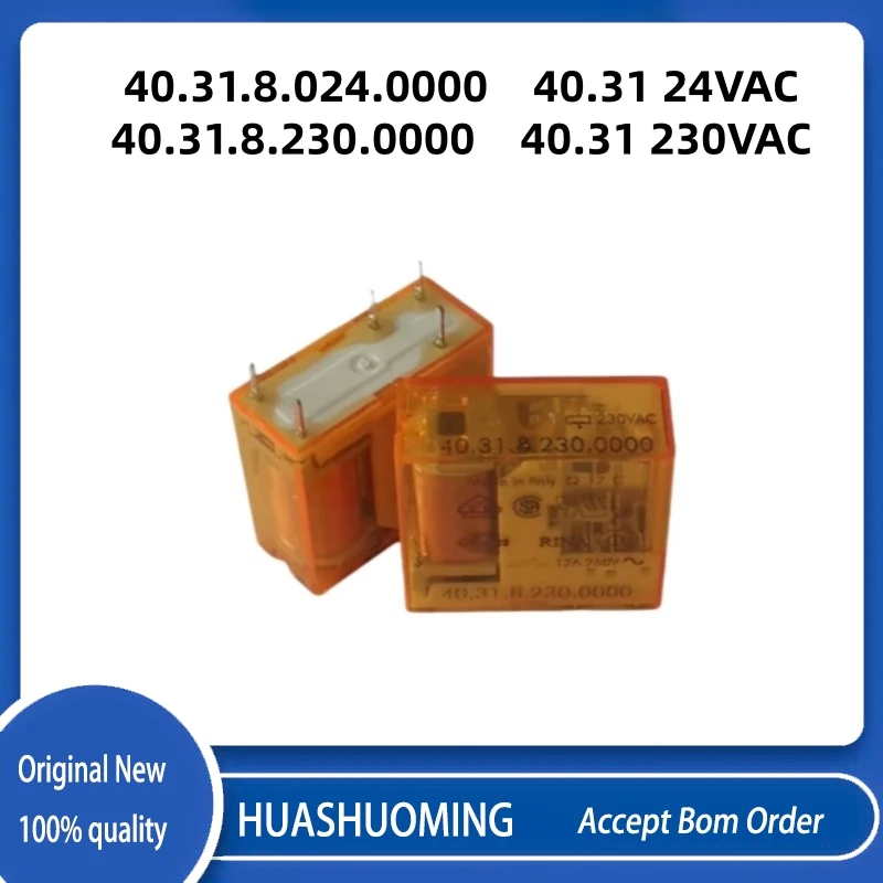 

2Pcs/LOT NEW 40.31.8.024.0000 40.31 24VAC 40.31.8.230.0000 40.31 230VAC 5PINS 10A