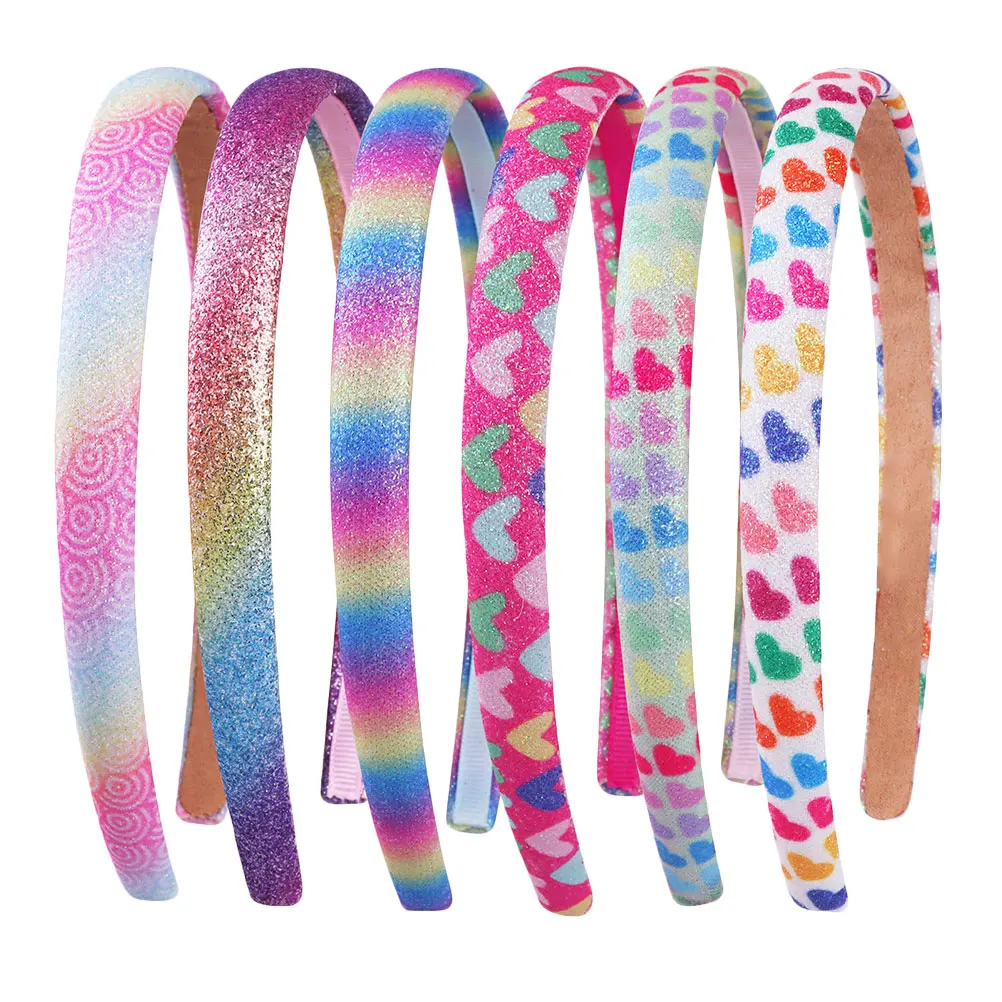 

6 Pcs Colored Headbands Glitter Hair Accessories Unique Hairband Outdoor Party Carnival Costumes Celebration Decorations