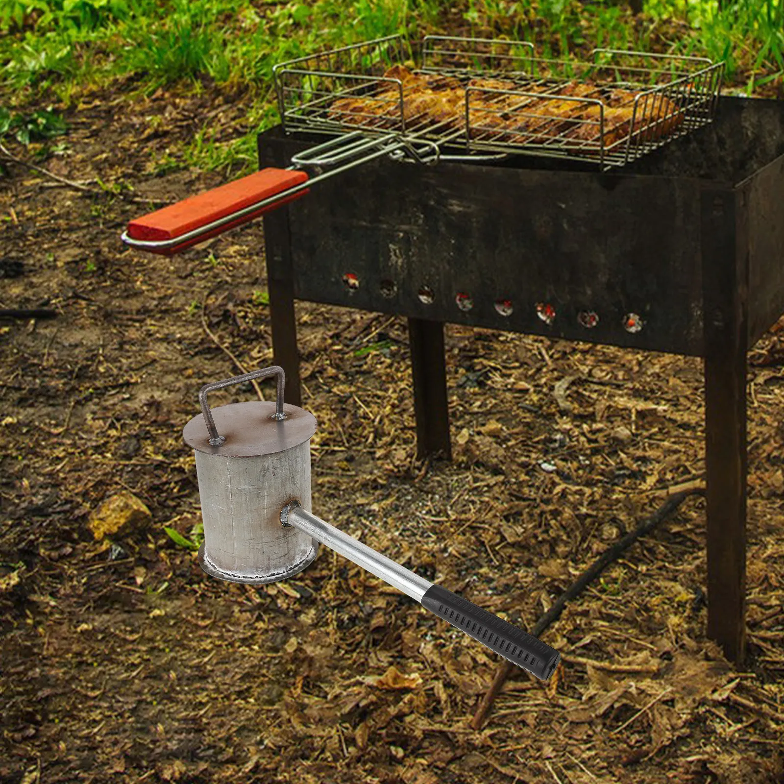 

Коммерческое ведро для тушения угля, сверхпрочное стальное, для безопасного использования при гриле, для ресторанов и мероприятий на открытом воздухе