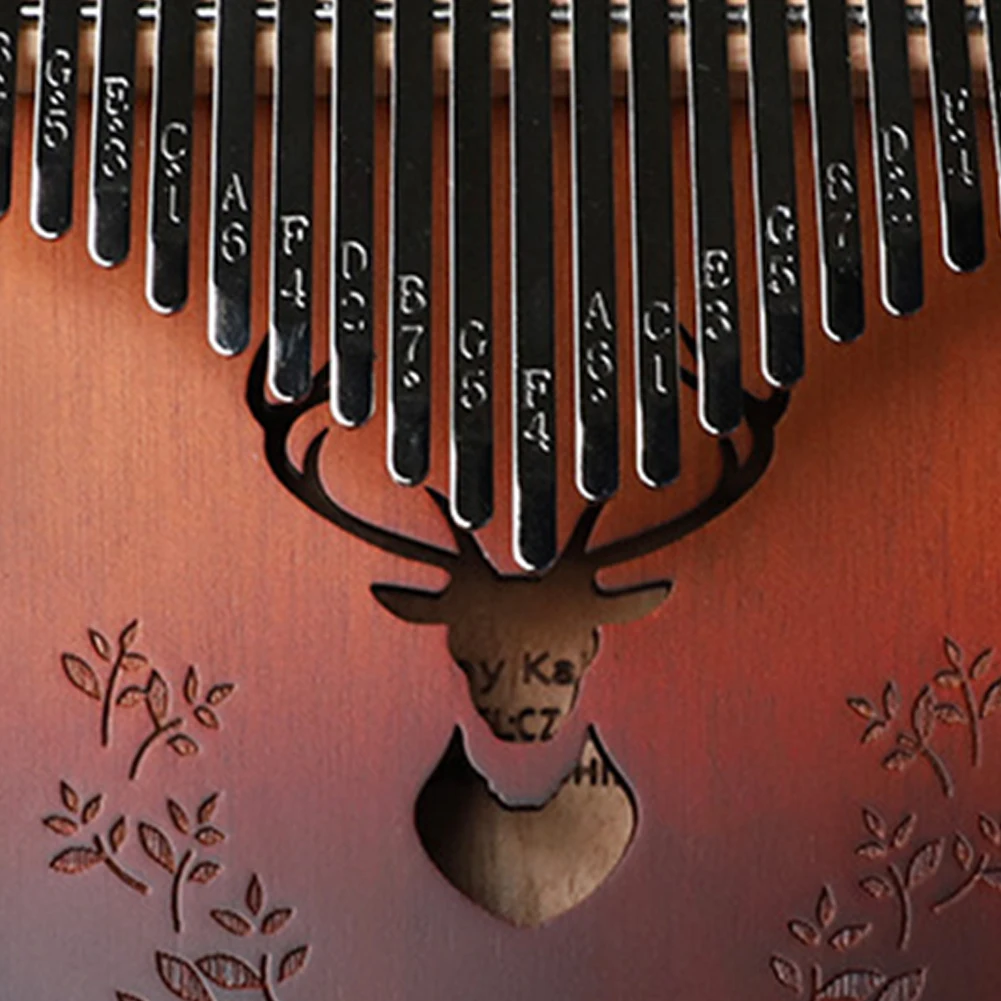 

Калимба с 21 клавишей, портативное пианино для пальцев с отверстием для звука, в комплекте с инструкцией, сумкой для переноски, настроечным молотком, подарок для детей