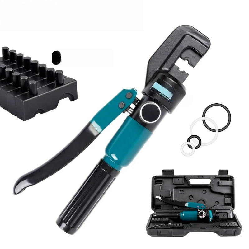 Household Hydraulic Plier 4-70m²,Pressure 10 T Crimping Tool DIY Cable Wiring Crimping Kit with 4/6/8/10/16/25/35/50/70mm² Mold