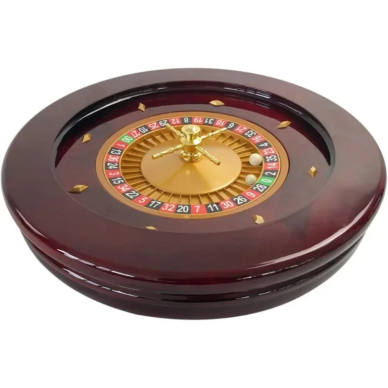 

Wheel Set - 20Inch Casino Grade High Glossy Roulette Game Set with 2 Balls Pills,Very Smooth Spinning Action,Great for Home